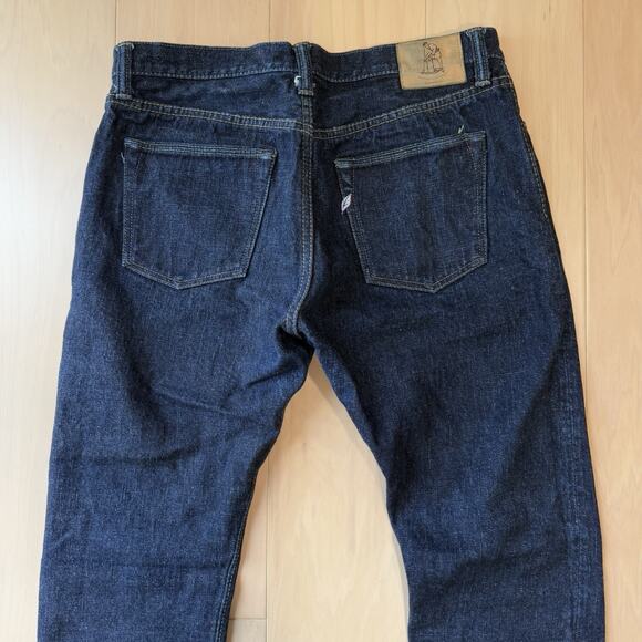 Syoaiya Selvedge Jeans 36 Blue Dark Wash Denim Straight Leg Made in Japan - Picture 8 of 10